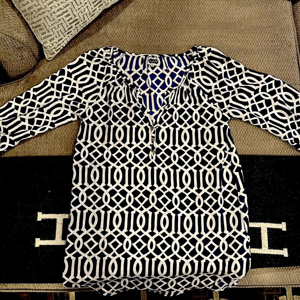 Mudpie NavyBlue and White Beach, Cover-up-Med